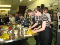Corporate cooking event